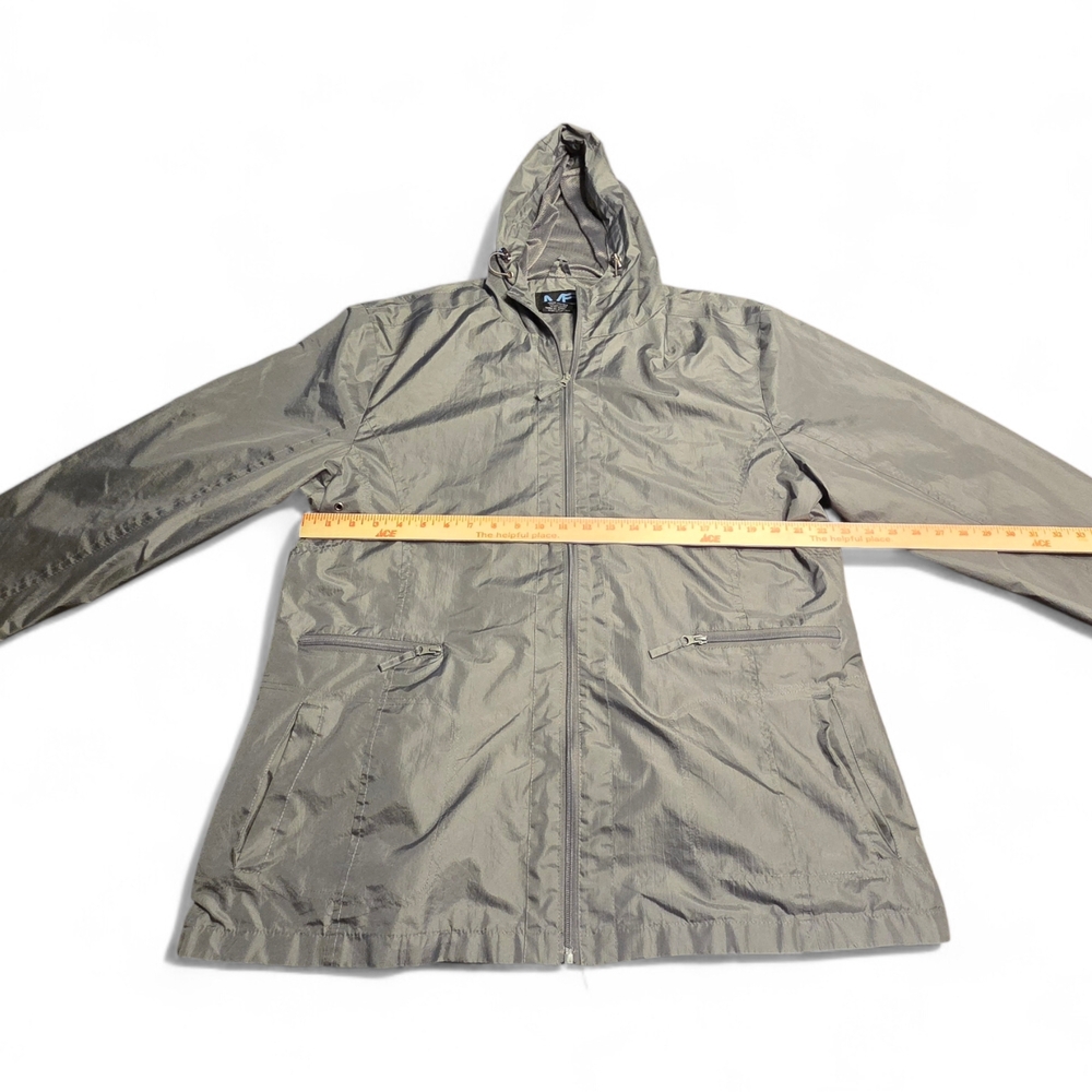 Women's Stylish Gray Raincoat with Hood